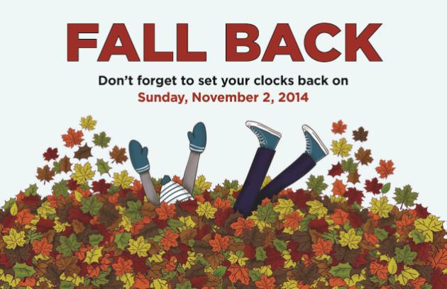 Daylight Savings Time Ends November 2, 2014