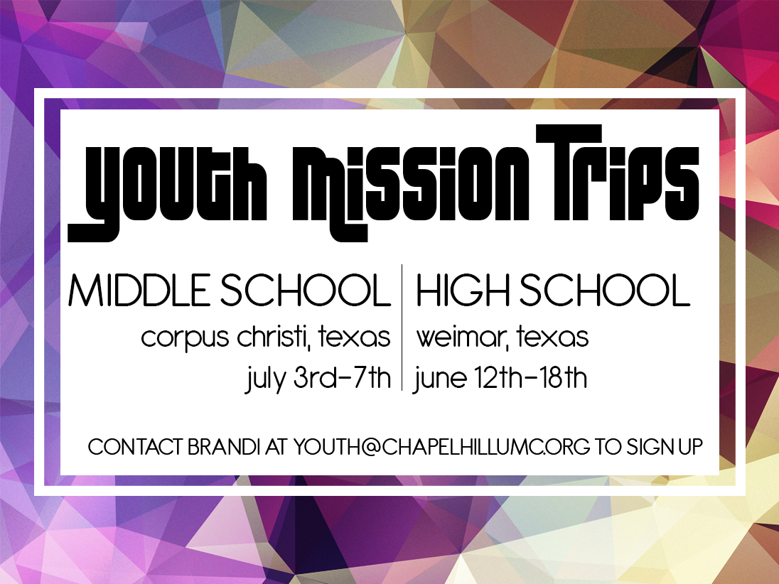 Youth Mission Trips 2016