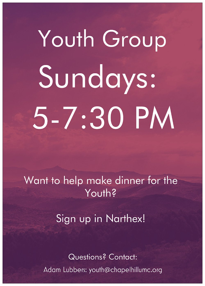 Youth Group Dinner Cooks Needed