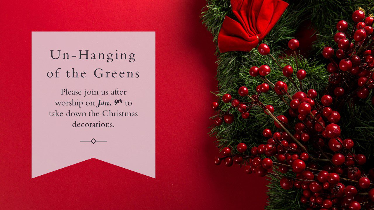 Un-Hanging of the Greens